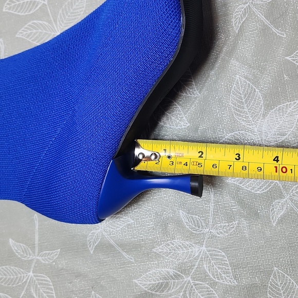 Blue High Heel Knit Boot - Picture 5 of 8